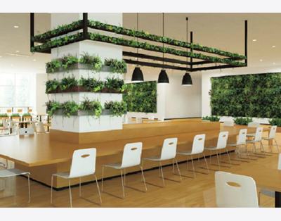インテリアデコは取付簡単！オフィスや店舗を彩るグリーンインテリアを活用