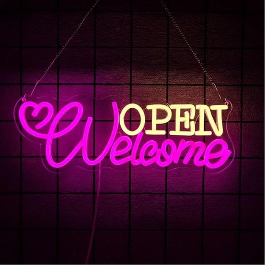 OPEN ネオン看板・LEDサイン｜店舗入口に｜誉PRINTING