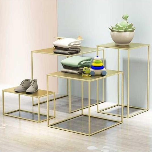 アイランド什器・店舗中央什器｜360度から魅せるディスプレイラック｜誉PRINTING