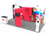 2小間 展示会ブース BOOTH-11｜壁面3枚＋ブリッジ（カウンター・モニター・iPad付）
