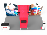 2小間 展示会ブース BOOTH-11｜壁面3枚＋ブリッジ（カウンター・モニター・iPad付）