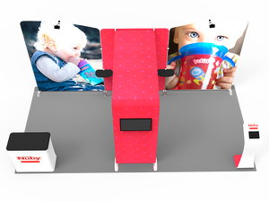 2小間 展示会ブース BOOTH-11｜壁面3枚＋ブリッジ（カウンター・モニター・iPad付）
