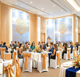 インテリア・パーティ装飾 | サテンリボン椅子カバーセット | 10個 背もたれカバー