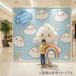 【縁補強加工】タペストリー幅1800×高さ1800mm（ターポリン）