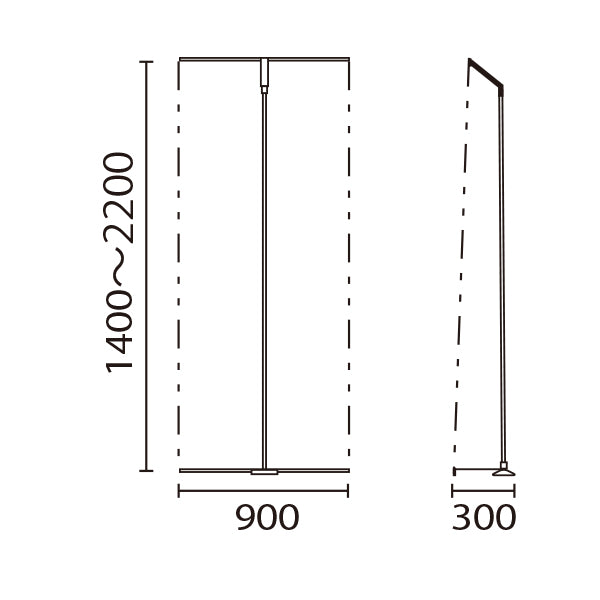 ブルーバナー SS90 | 高さ調節可能・軽量 | 屋内用・片面 W900
