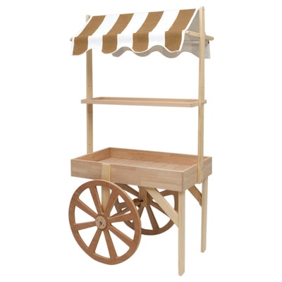 パーソナルWAGON (棚1段) | テント付き・大型木製車輪 | W900 選べるテントカラー