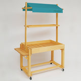 ナチュラルBOXワゴン テント付き・サイドテーブル付 | W900 (全7色)