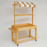 ナチュラルBOXワゴン テント付き・サイドテーブル付 | W900 (全7色)