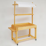 ナチュラルBOXワゴン テント付き・サイドテーブル付 | W900 (全7色)