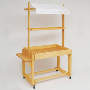 ナチュラルBOXワゴン テント付き・サイドテーブル付 | W900 (全7色)