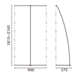 FX Lバナースタンド W900 片面 | 連結可能・高さ調節機能付き