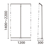 ブルーバナー SS120 | 幅1200mm 高さ調節可能・軽量スタンド