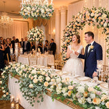 パーティー・ガーデン装飾｜造花バラ・ミックスフラワーガーランド(1M)