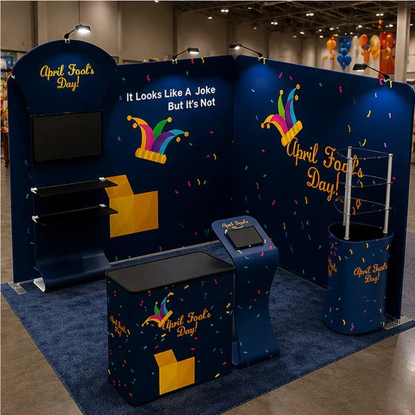 1小間 展示会ブース BOOTH-Z｜幅3m 壁面2枚＋ショーケース（什器一式）
