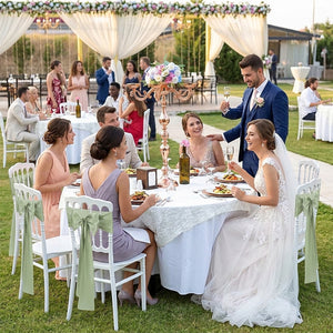 インテリア・パーティ装飾 | サテン椅子リボンセット | 全長2.75m