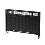 中折れワゴン ネットタイプ黒 W1200 | 4面ネット可変式 | 折りたたみ・キャスター付