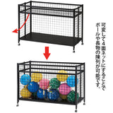 中折れワゴン ネットタイプ黒 W900 | 4面ネット可変式 | 折りたたみ・キャスター付