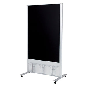 掲示板スタンド 2601 C | マグネット対応・ブラックボード | A4パンフレットラック付 (800×1200)