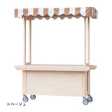 無塗装イベント販売台 スリムタイプ テント付 国産ひのき使用｜選べるテント5色