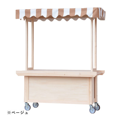 無塗装イベント販売台 スリムタイプ テント付 国産ひのき使用｜選べるテント5色