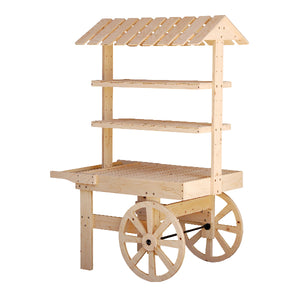 HP 多目的ワゴン | 国産ヒノキ合板 | 選べるカラー (無塗装/塗装/テント付)