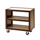 エコノミーサービスワゴン | 選べる4タイプ (ナチュラル/ブラウン・手付/手無) | 天然木・業務用配膳車