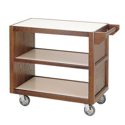 サイドテーブルワゴン (手付) | 幅900mm・ハンドル付 | 天然木・業務用配膳車