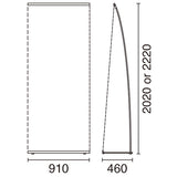 Lバナースタンド Ver2 片面 W900 | クリップ式で簡単設置 | 高さ2段階調節可