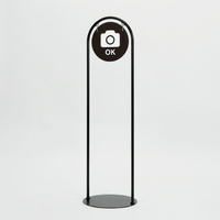 サインスタンド 屋内用 両面 スリムシルエット 丸型 Φ260