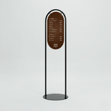 サインスタンド 屋内用 両面 スリムシルエット 丸型 260×520