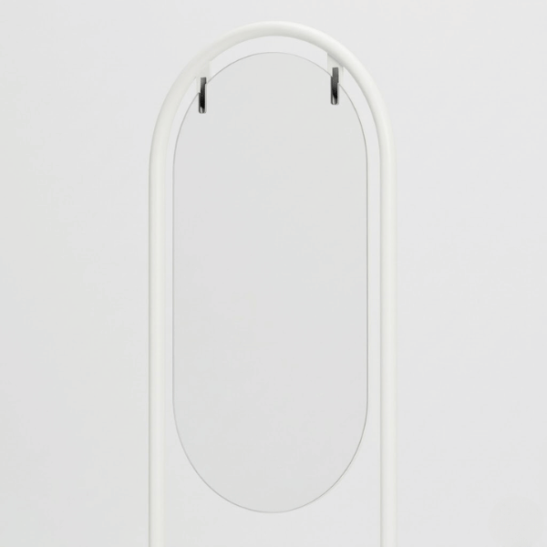 サインスタンド 屋内用 両面 スリムシルエット 丸型 260×520