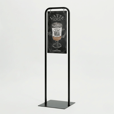 サインスタンド 屋内用 両面 スリムシルエット T型 260×520