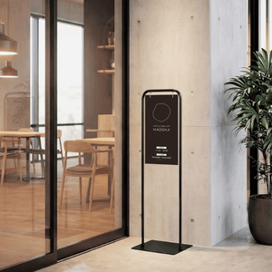 サインスタンド 屋内用 両面 スリムシルエット T型 260×520