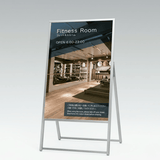 スタンド看板 屋外用 片面 人型アルミ枠タイプ