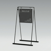 極細線材A型スタンド看板 屋外用 両面 コンパクト  260×260