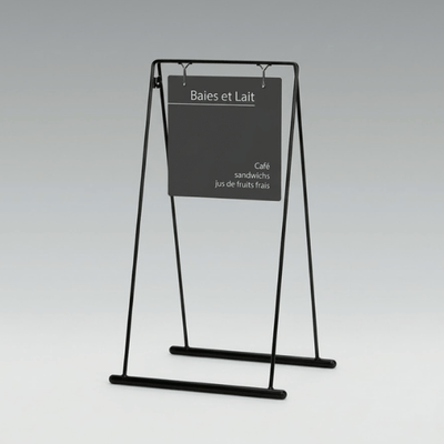 極細線材A型スタンド看板 屋外用 両面 コンパクト  260×260