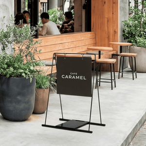 極細線材A型スタンド看板 屋外用 両面 コンパクト  360×360