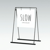 極細線材A型スタンド看板 屋外用 両面 コンパクト  360×360