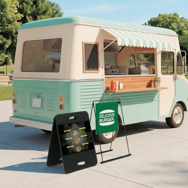 スタンド看板 屋外用 両面 スチール板コンパクトA型