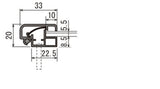 ポスターパネル 334 フレーム断面寸法図 薄型フラット4辺開閉式｜誉PRINTING