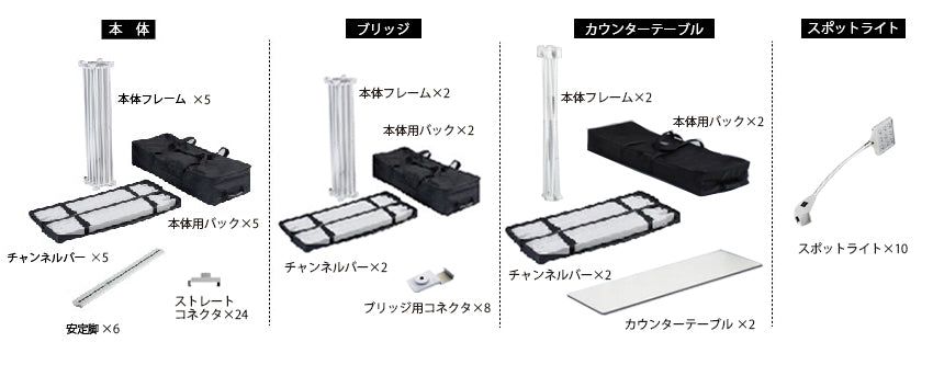 レゴポップアップ 3×9kit NO.1【３小間用（3ｍ×9ｍ）】