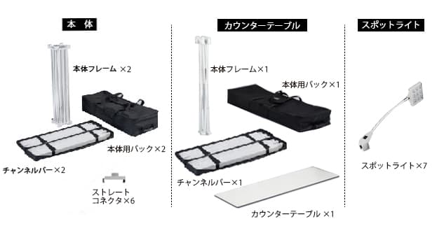 レゴポップアップ OtherKit NO.1【２小間用（3ｍ×6ｍ）】