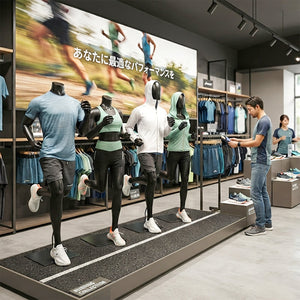 全身スポーツマネキン ランニングポーズでアパレル展示向け
