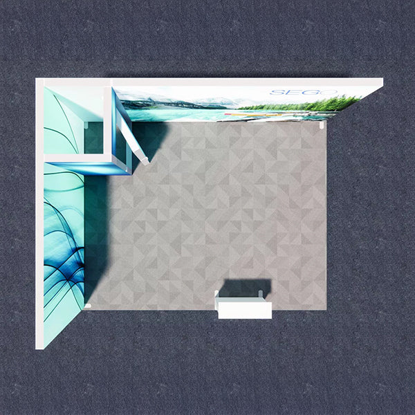 セットディスプレイ セゴライトボックス（内照式バックパネル）M【2〜3小間用（5ｍ×4ｍ）】