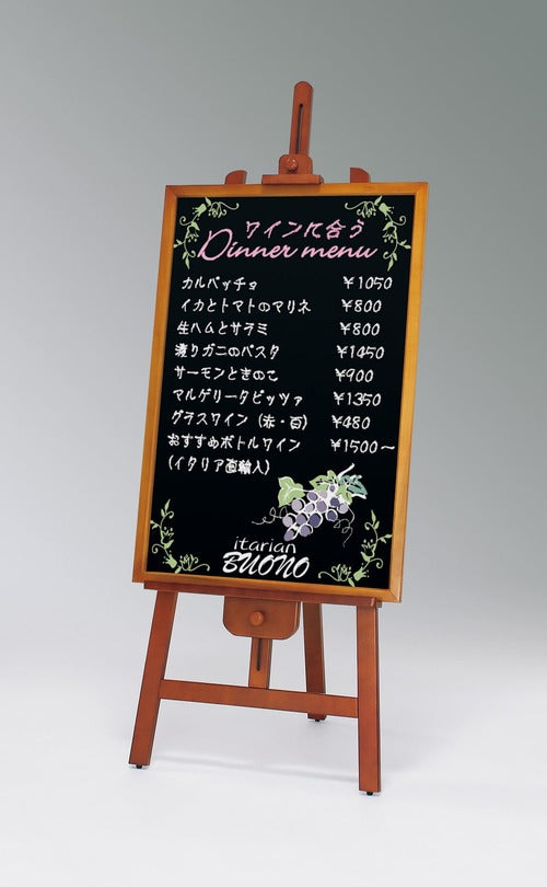 木製フレーム黒板スタンド｜カフェ・飲食店の店頭メニューボード設置イメージ｜誉PRINTING
