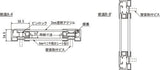 壁面掲示板 613 ピンロック内扉式ケース 透明アクリル・掲示シート・壁面取付構造の断面詳細図｜誉PRINTING