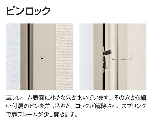 壁面掲示板 613 ピンロック内扉式ケース ピンロック解除・開閉方法 詳細画像｜誉PRINTING