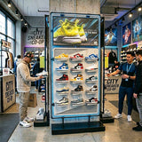 シューズ・スニーカーラック ディスプレイラック 収納力で店舗陳列に最適