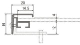 看板フレーム部材 639BB 棒材 断面寸法図｜誉PRINTING