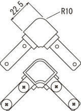 看板フレーム部材 639BB Rコーナーパーツ 寸法・構造図｜誉PRINTING